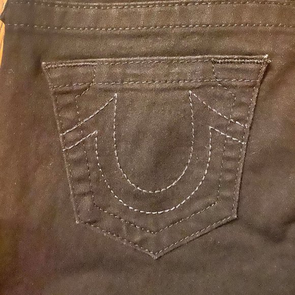 True Religion Basic Black Legging sz 28 - Picture 2 of 5